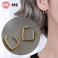 Bông tai nữ phong cách Hàn Quốc, khuyên tai tròn, Trang sức Bé Heo BHBT461