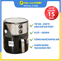 NỒI CHIÊN KHÔNG DẦU PERFECT 6L PF-625 (CERAMIC)-Hàng chính hãng