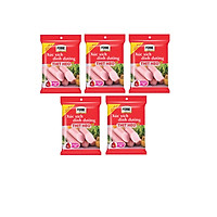 Lốc 5 Bịch Xúc xích dinh dưỡng thịt heo Ponnie gói (35 gram x 5 cây x 5 bich)