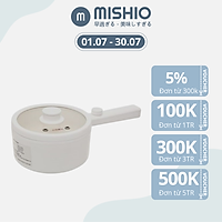 Nồi điện ceramic Mishio nấu lẩu, mỳ, canh, súp dễ dàng - Hàng chính hãng