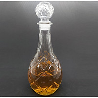 Chai Thủy Tinh đựng Rượu 1000ML Hình GIỌT NƯỚC Hoa Văn Nổi – bình thủy tinh cao cấp 1000ml, chai 1 lít trong suốt