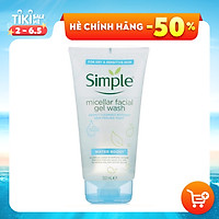 Gel Rửa Mặt Dưỡng Ẩm Cho Da Khô Nhạy Cảm Simple Water Boost Micellar Facial Gel Wash 150ml