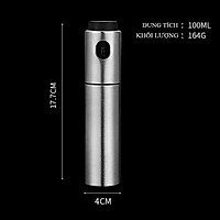 BÌNH XỊT DẦU ĂN CHAI INOX KIỂM SOÁT ĂN KIÊNG EAT LEAN BIN832