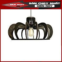 Đèn gỗ thả trần CAO CẤP hiện đại sang trọng chất liệu gỗ trang trí cho phòng khách nhà căn hộ decor nhà quán cf