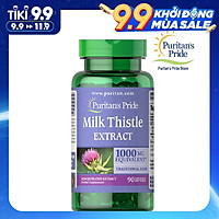 Thực Phẩm Chức Năng - Viên Uống Bổ Gan, Giải Độc Gan, Tăng Cường Chức Năng Gan Puritan'S Pride Milk Thistle Extract 1000Mg (90 Viên)