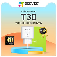 EZVIZ Ổ CẮM THÔNG MINH T30, Kết nối WI-FI, Điều Khiển Từ Xa Qua Ứng Dụng Di Động, Lên Lịch Hẹn Giờ, Chịu Lửa 750°C, Tiết kiệm năng lượng,Điều khiển bằng giọng nói GOOGLE&ALEXA --Hàng Chính Hãng