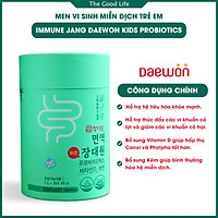 Túi 10 gói Men vi sinh 17 chủng cho trẻ em Immune Jang Daewon Kids Probiotics bổ sung kẽm, vitamin D3 và lợi khuẩn + tăng cường đề kháng, sức khỏe tiêu hóa