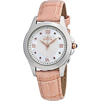 Invicta Women's 12544 Analog Display Angel Diamond-Accented Pink Leather Watch with Interchangeable Straps