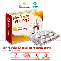 Viên ngậm Bổ phế kha tử Tín phong - Không đường, Hỗ trợ giảm ho, long đờm, đau họng, khản tiếng