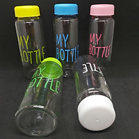 Combo 3 Chai Thủy Tinh đựng nước MY BOTTLE 500ML (màu ngẫu nhiên khác nhau) - Bình đựng nước thủy tinh, đựng sữa - Chai đựng nước ép – Hợp với Anh Chị văn phòng, sinh viên, học sinh