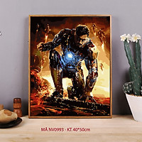 Tranh tô màu theo số sơn dầu số hóa Siêu anh hùng Người sắt Iron man NV0993