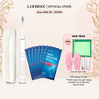 Combo Bàn Chải Điện Halio Toothbrush PRO White Và Set 7 Miếng Dán Trắng Răng An Toàn Ít Ê Buốt