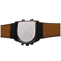 Oulm Man`s Fashion Watch with 3 Quartz Movement Dial Leather Band --HP9315 orange