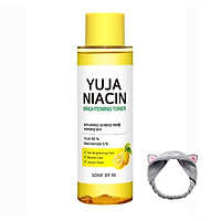 Nước hoa hồng dưỡng sáng da, làm mờ thâm Some By Mi Yuja Niacin Brightening Toner 150ml + Băng Đô Tai Mèo Xinh Xắn ( Màu Ngẫu Nhiên)