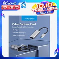Hagibis Video Capture Card USB 3.0 4K 1080P HDMI-Compatible Video Game Grabber Record for Live Broadcast/Screen