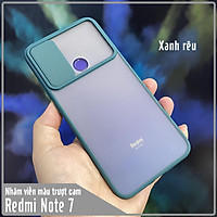 Ốp lưng Xiaomi Redmi Note 7 - Note 7 Pro nhám viền màu trượt camera