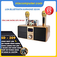 Loa karaoke bluetooth SD 309 - Loa mắt cú cao cấp nhất - Tặng kèm 2 micro không dây có màn hình LCD - Sạc pin cho micro ngay trên loa - Chỉnh bass treble echo ngay trên micro - Loa xách tay du lịch bass đôi cực chất - Màu ngẫu nhiên - Hàng chính hãng