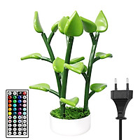 Magical Led Houseplant Decorative Plant Tree Light Lanp Multi-Colored Remote Control LEDs Bonsai Houseplant Light for