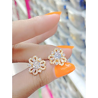 Bông tai nữ đính xoàn mạ màu 18k cao cấp U18