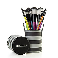 Bộ 10 Cọ Trang Điểm BH Cosmetics Pop Art Brush Set - Sọc trắng đen