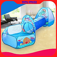 Lều Cho Bé Vui Chơi - Lều Bóng Chui Ống 3 Khoang Cho Bé - Lều Chơi 3 Khoang - Hàng Chính Hãng