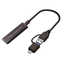 USB 3.1 Type-C SSD Hộp bên ngoài Vỏ hộp bằng hợp kim nhôm M.2 NVME / NGFF Bộ chuyển đổi vỏ di động đĩa trạng thái rắn
