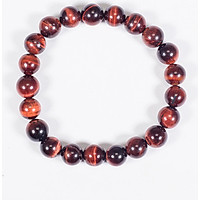 Vòng tay phong thủy đá mắt hổ nâu đỏ mệnh hỏa , thổ - Ngọc Quý Gemstones