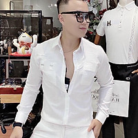 {FREE SHIP } ÁO SƠ MI NAM TAY DÀI VẢI ĐŨI NHẬT PHONG CÁCH THỜI THƯỢNG LỊCH LÃM
