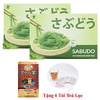 COMBO 2 Hộp Rong Nho Tách Nước SABUDO Nhật Bản (Tặng Kèm 6 Túi Lọc Trà Ổi Orihiro Nhật Bản)