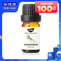 Tinh Dầu Sả Chanh Kobi - Tinh Dầu Thiên Nhiên Nguyên Chất, Tinh Dầu Xông Phòng, Giúp Giảm Stress, Xua Đuổi Côn Trùng Và Khử Mùi Hiệu Quả, Thích Hợp Dùng Với Đèn Xông Và Máy Khuếch Tán Tinh Dầu (5ml)