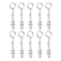 Novelty LED Flashlight Keychain Car Auto Parts Key Chain Spark Plug Shaped