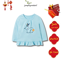 Áo thun dài tay thu đông bé gái cotton cao cấp Jumping Meters AN8