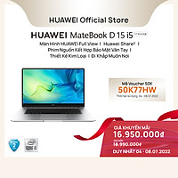 Máy Tính Xách Tay HUAWEI MateBook D 15 (8GB/512GB) | Intel Core Thế Hệ Thứ 11| Màn Hình HUAWEI Fullview | Huawei Share | Nút Nguồn Vân Tay | Hàng Chính Hãng