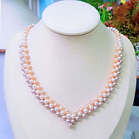 Vòng Cổ Ngọc Trai Nước Ngọt Thiên Nhiên Cao Cấp - Chuỗi Kết Trái Tim Hoàn Hảo - Trang Sức Cô Tấm - OTIS PEARL (5-6ly) - CTJ3111 - Nhiều Màu