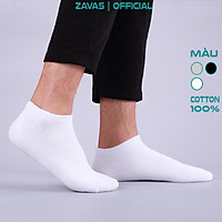 Vớ cổ ngắn nam ZAVAS Cotton thấm hút mồ hôi, tất khử mùi kháng khuẩn dưới mắt cá chân