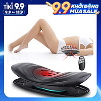 Máy Massage Lưng, Eo, Thắt Lưng - Hỗ Trợ Cột Sống Lưng, Thoát Vị Đĩa Đệm, Thoái Hóa, Đau Lưng, Vai Gáy... - Máy Massage Hồng Ngoại 4 Trong 1, Massage Nhiệt Độ 45->65 độ, có điều khiển cầm tay. Hàng Nhập Khẩu.