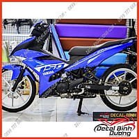 Tem dành cho Xe Exciter 150 - Tem Trùm Dành Cho Exciter 150 Xanh Bạc Sang Chảnh - Decal Candy Ánh Kim