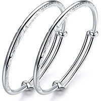 Seven degrees (SEVEN DEGREE) 999 pure silver baby silver bracelet push-pull dragon and phoenix healthy baby silver bracelet child baby full moon birthday gift