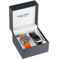 Nautica Unisex N09908G Sport Ring Multifunction Stainless Steel Watch With Two Interchangable Bands
