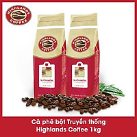 [Combo 2 gói] Cà phê bột Truyền thống Highland Coffee 1kg