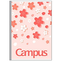 Vở B5 80 Trang Campus Sakura - Kẻ Ngang Có Chấm - NB-BSKR80 - Mẫu 1 - Hồng/Đỏ