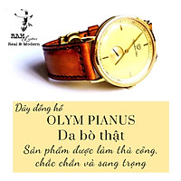 Dây đồng hồ da bò cho Olym Pianus bền chắc chính hãng Ram Leather