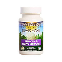 Host Defense, Lion's Mane Capsules, Promotes Mental Clarity, Focus and Memory, Daily Mushroom Supplement, Vegan, Organic, Gluten Free, 120 Capsules (60 Servings)