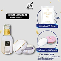 Bộ SP dưỡng trắng da mặt: Kem Face Pháp 50g + Serum 50ml - Giúp Dưỡng Trắng Da Mềm Mịn Căng Bóng