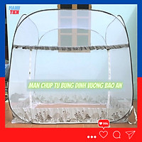 Mùng chụp tự bung không đáy đỉnh rộng BaoAn loại có chân viền hàng cao cấp,màn chụp tự bung chống muỗi đỉnh rộng - MCCMMT