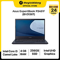 Laptop Asus P2451F i3 10110U/4GB/256GB/14"/Win10/(BV3136T)/Đen - Hàng chính hãng