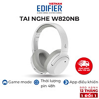 Tai nghe bluetooth 5.0 EDIFIER W820NB Over-ear HI-RES Thời lượng pin lên đến 49 giờ - Chống ồn chủ động ANC - Hàng chính hãng