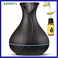 MÁY KHUẾCH TÁN TINH DẦU TRỤ TRONG 500 ML - MÁY XÔNG TINH DẦU PHUN SƯƠNG CHÍNH HÃNG KRISHNA - TẶNG KÈM REMOTE - MÁY XÔNG TINH DẦU SIÊU ÂM PHUN SƯƠNG CHUYÊN DỤNG CHO KHÔNG GIAN LỚN - ĐÈN LED 7 MÀU TRANG TRÍ RẤT ĐẸP