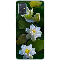 Ốp lưng dành cho Samsung Galaxy A50, Samsung Galaxy A51, Samsung Galaxy A70, Samsung Galaxy A71, Samsung Galaxy A80 mẫu Hoa sen trắng