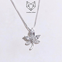 Dây chuyền Bạc Nữ S99 CaoBac Silver Hình Lá Phong Năm Cánh DC35